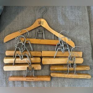 Wooden Trouser Hangers 9 Assorted Vintage Modern Mixed Lot Some Setwell Montrose